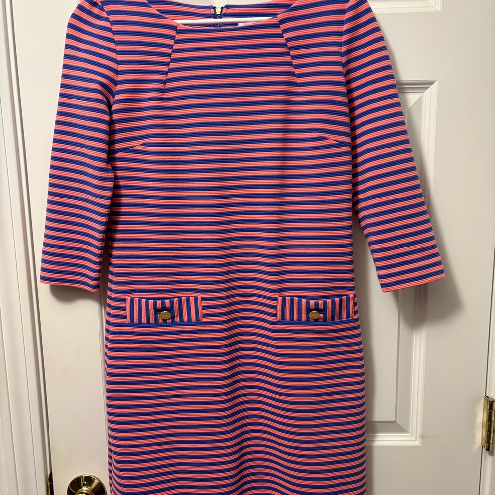 Lilly Pulitzer Vibrant Striped Long Sleeve Dress